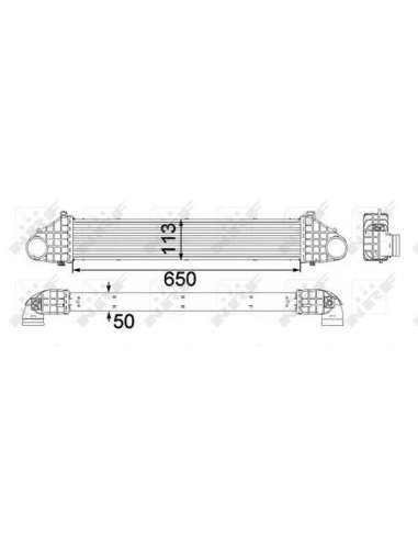 Radiador de aire de admisión Nrf 30308 - INTERCAMBIADOR DE AIRE TURISMO D4 10-2006- EASY FIT