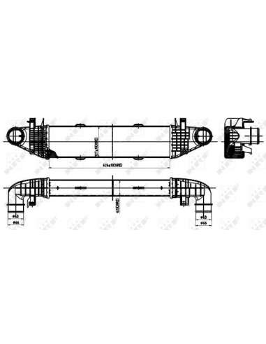 Radiador de aire de admisión Nrf 30313 - INTERCAMBIADOR DE AIRE TURISMO 07- EASY FIT