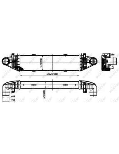 Radiador de aire de admisión Nrf 30315 - INTERCAMBIADOR DE AIRE TURISMO 08- EASY FIT