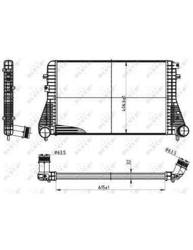 Radiador de aire de admisión Nrf 30316 - INTERCAMBIADOR DE AIRE TURISMO EASY FIT