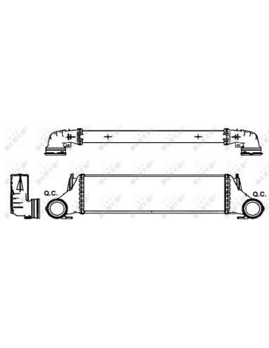 Radiador de aire de admisión Nrf 30323 - INTERCAMBIADOR DE AIRE TURISMO 03- EASY FIT