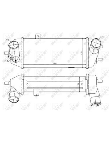 Radiador de aire de admisión Nrf 30327 - INTERCAMBIADOR DE AIRE TURISMO 8- EASY FIT