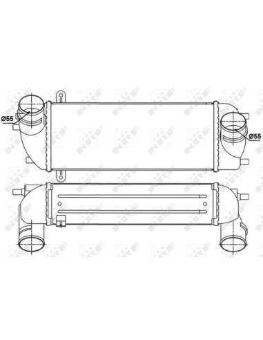 Radiador de aire de admisión Nrf 30338 - INTERCAMBIADOR DE AIRE TURISMO Fe 10- EASY FIT