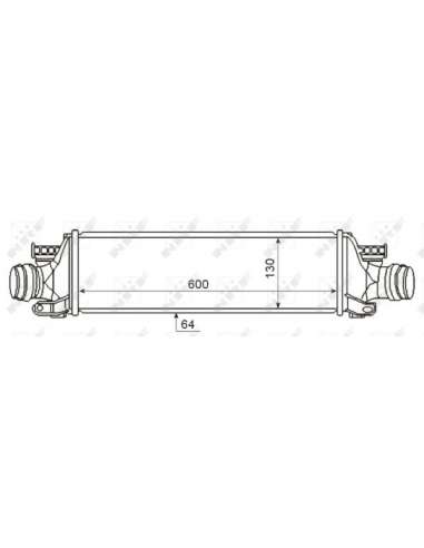 Radiador de aire de admisión Nrf 30345 - INTERCAMBIADOR DE AIRE TURISMO Mokka 12- EASY FIT