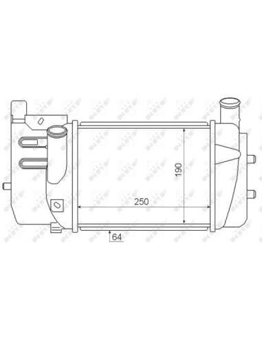 Radiador de aire de admisión Nrf 30346 - INTERCAMBIADOR DE AIRE TURISMO S 10- EASY FIT