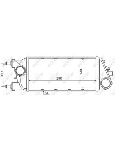 Radiador de aire de admisión Nrf 30348 - INTERCAMBIADOR DE AIRE TURISMO n 11- EASY FIT