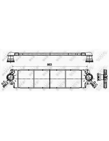 Radiador de aire de admisión Nrf 30354 - INTERCAMBIADOR DE AIRE TURISMO r 09- EASY FIT