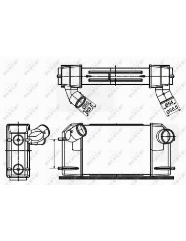 Radiador de aire de admisión Nrf 30355 - INTERCAMBIADOR DE AIRE TURISMO covery 89- EASY FIT