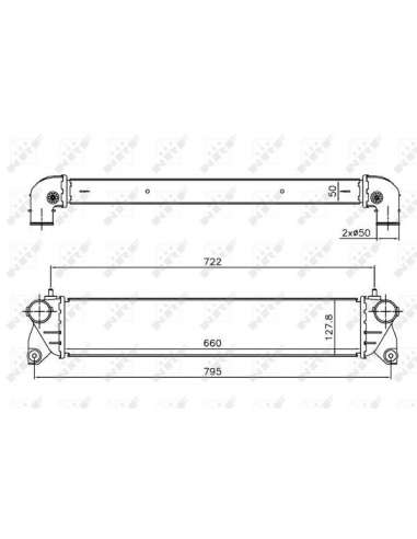 Radiador de aire de admisión Nrf 30369 - INTERCAMBIADOR DE AIRE TURISMO .9D Multijet 06-2006- EASY FIT