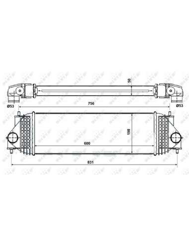 Radiador de aire de admisión Nrf 30393 - INTERCAMBIADOR DE AIRE TURISMO vitara 1.9D 03/2006- EASY FIT