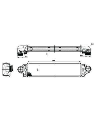 Radiador de aire de admisión Nrf 30394 - INTERCAMBIADOR DE AIRE TURISMO 0, XC60 EASY FIT