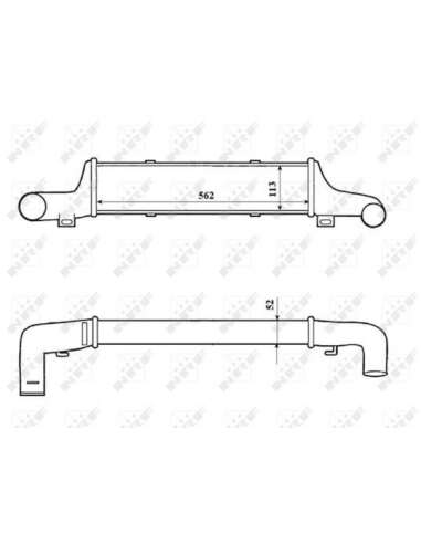 Radiador de aire de admisión Nrf 30419 - INTERCAMBIADOR DE AIRE TURISMO 97- EASY FIT