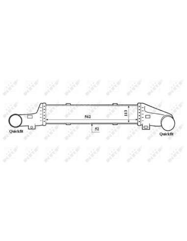 Radiador de aire de admisión Nrf 30420 - INTERCAMBIADOR DE AIRE TURISMO 97- EASY FIT