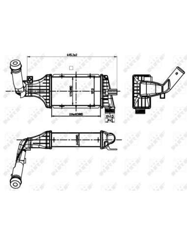 Radiador de aire de admisión Nrf 30427 - INTERCAMBIADOR DE AIRE TURISMO Astra 98- EASY FIT