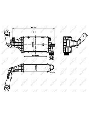 Radiador de aire de admisión Nrf 30428 - INTERCAMBIADOR DE AIRE TURISMO Astra 98- EASY FIT