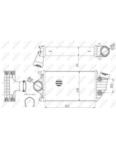 Radiador de aire de admisión Nrf 30441 - RADIADOR, REFRIGERACION MOTOR urbo 99- EASY FIT