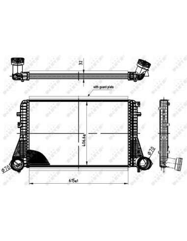 Radiador de aire de admisión Nrf 30454 - INTERCAMBIADOR DE AIRE TURISMO EASY FIT