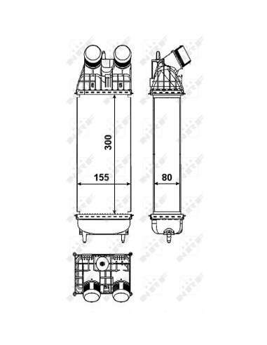 Radiador de aire de admisión Nrf 30460 - INTERCAMBIADOR DE AIRE TURISMO 09- EASY FIT