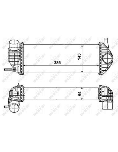 Radiador de aire de admisión Nrf 30467 - RADIADOR, REFRIGERACION MOTOR o 07- EASY FIT