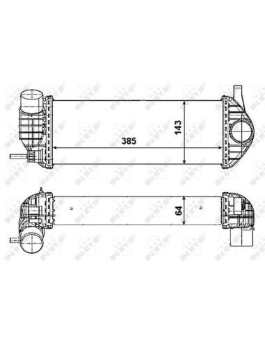 Radiador de aire de admisión Nrf 30468 - INTERCAMBIADOR DE AIRE TURISMO o 08- EASY FIT