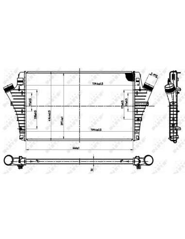 Radiador de aire de admisión Nrf 30475 - INTERCAMBIADOR DE AIRE TURISMO 02- EASY FIT