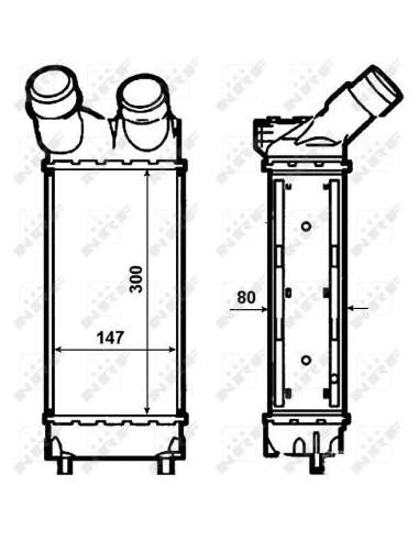 Radiador de aire de admisión Nrf 30479 - INTERCAMBIADOR DE AIRE TURISMO ngo 08- EASY FIT