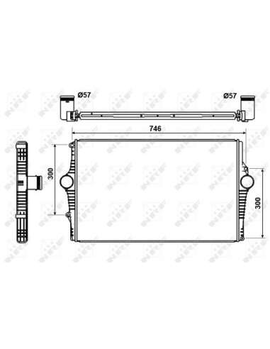 Radiador de aire de admisión Nrf 30501 - INTERCAMBIADOR DE AIRE TURISMO 0, V70, XC70 EASY FIT