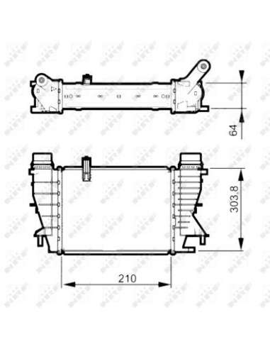 Radiador de aire de admisión Nrf 30507 - INTERCAMBIADOR DE AIRE TURISMO Modus EASY FIT