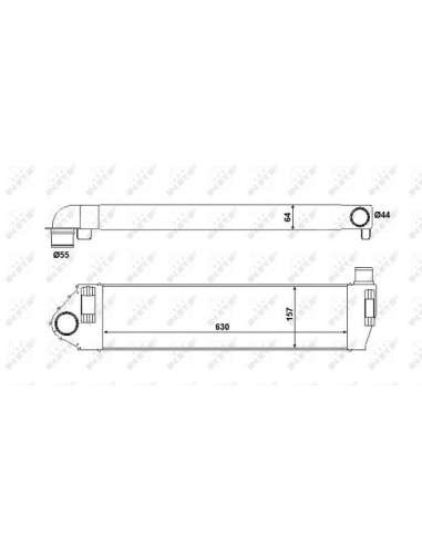 Radiador de aire de admisión Nrf 30514 - INTERCAMBIADOR DE AIRE TURISMO e EASY FIT