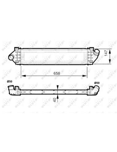 Radiador de aire de admisión Nrf 30515 - INTERCAMBIADOR DE AIRE TURISMO Mondeo EASY FIT