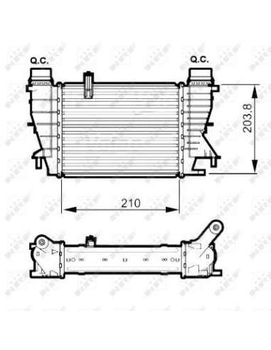 Radiador de aire de admisión Nrf 30520 - RADIADOR, REFRIGERACION MOTOR 0- EASY FIT