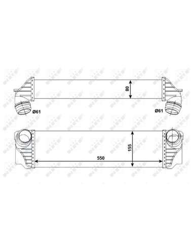 Radiador de aire de admisión Nrf 30523 - INTERCAMBIADOR DE AIRE TURISMO ies EASY FIT