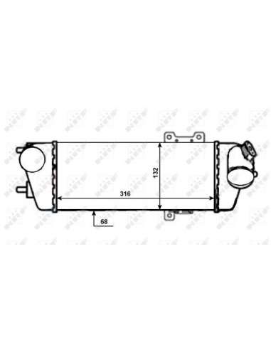 Radiador de aire de admisión Nrf 30525 - INTERCAMBIADOR DE AIRE TURISMO EASY FIT