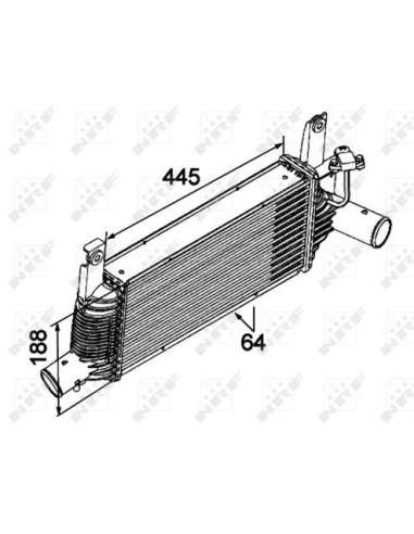 Radiador de aire de admisión Nrf 30527 - INTERCAMBIADOR DE AIRE TURISMO nder EASY FIT