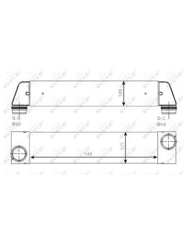 Radiador de aire de admisión Nrf 30528 - INTERCAMBIADOR DE AIRE TURISMO nge Rover 02/2002- EASY FIT