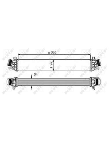 Radiador de aire de admisión Nrf 30540 - INTERCAMBIADOR DE AIRE TURISMO ilietta EASY FIT