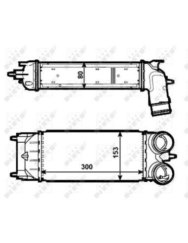 Radiador de aire de admisión Nrf 30548 - INTERCAMBIADOR DE AIRE TURISMO ugeot 508 EASY FIT