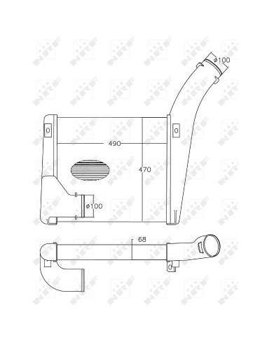 Radiador de aire de admisión Nrf 30551 - INTERCAMBIADOR DE AIRE AUTOCAR EASY FIT