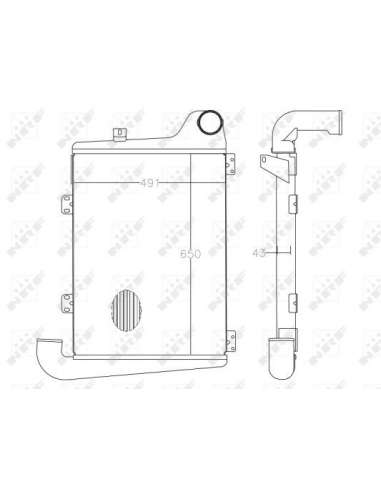 Radiador de aire de admisión Nrf 30554 - RADIADOR, REFRIGERACION MOTOR 0 EASY FIT