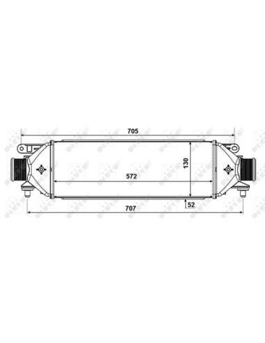 Radiador de aire de admisión Nrf 30752 - INTERCAMBIADOR DE AIRE TURISMO to 08- EASY FIT