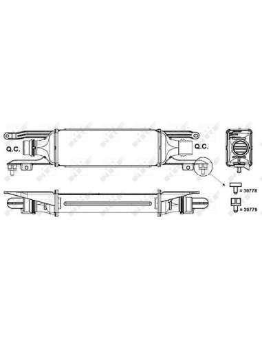 Radiador de aire de admisión Nrf 30779 - INTERCAMBIADOR DE AIRE TURISMO Corsa 06- EASY FIT