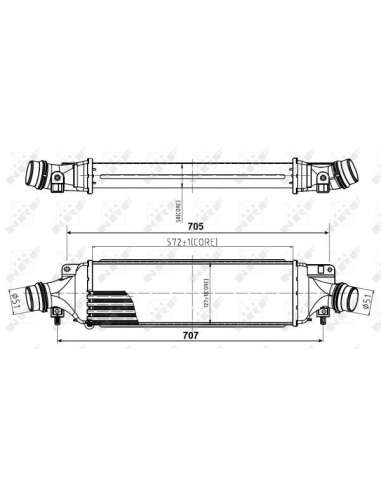 Radiador de aire de admisión Nrf 30780 - INTERCAMBIADOR DE AIRE TURISMO Corsa 06- EASY FIT