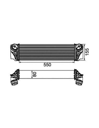 Radiador de aire de admisión Nrf 30793 - INTERCAMBIADOR DE AIRE TURISMO F01/F02/F03/F04 08- EASY FIT