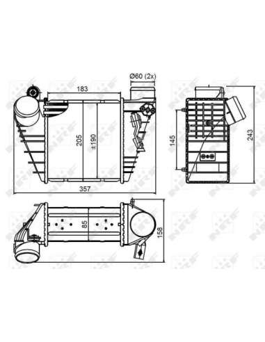 Radiador de aire de admisión Nrf 30847 - INTERCAMBIADOR DE AIRE TURISMO EASY FIT