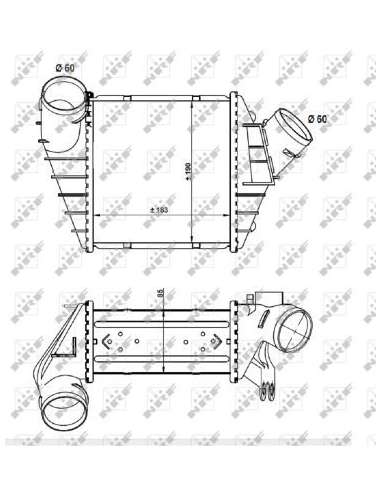 Radiador de aire de admisión Nrf 30848 - INTERCAMBIADOR DE AIRE TURISMO 1.8  01/2003- EASY FIT