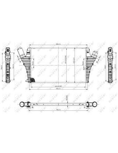 Radiador de aire de admisión Nrf 30858 - INTERCAMBIADOR DE AIRE TURISMO - EASY FIT