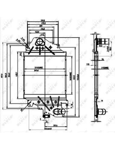 Radiador de aire de admisión Nrf 30865 - INTERCAMBIADOR DE AIRE TURISMO 00- EASY FIT