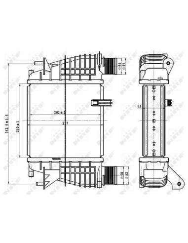 Radiador de aire de admisión Nrf 30866 - INTERCAMBIADOR DE AIRE TURISMO 05- EASY FIT