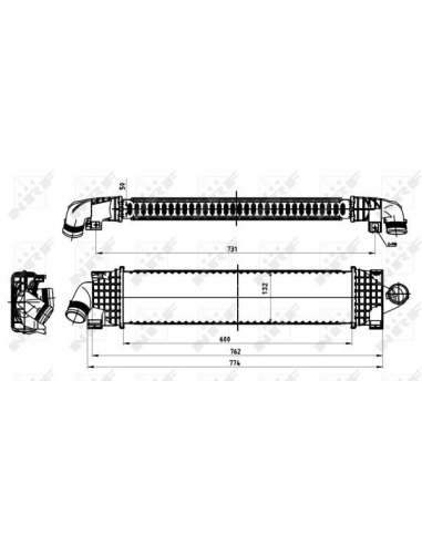 Radiador de aire de admisión Nrf 30870 - INTERCAMBIADOR DE AIRE TURISMO - EASY FIT