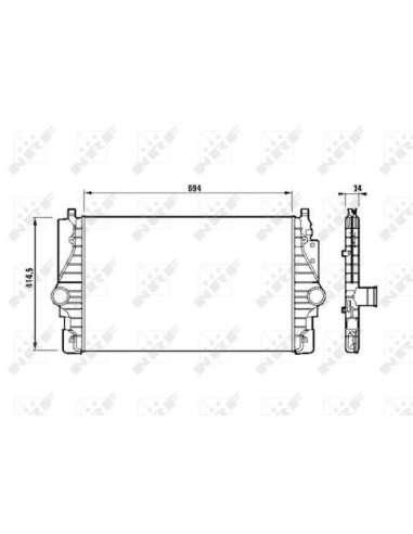 Radiador de aire de admisión Nrf 30873 - INTERCAMBIADOR DE AIRE TURISMO ate/Variant 97- EASY FIT